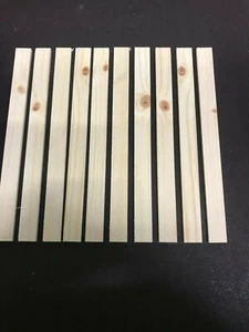 strips of pine wood, wood beading, various sizes 145mm long  x 2mm - 10mm thick - Picture 1 of 9