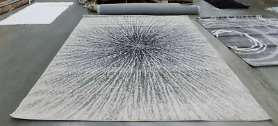 Alfombra de encuadernación dañada NEGRO/MARFIL 8' X 10', precio reducido 1172562049 EVK228K-8 Foto 1 de 4