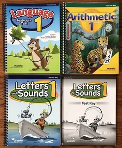 Abeka Grade 1 Teacher Key Lot - Letters and Sounds , Language , Arithmetic 2015 - Picture 1 of 24