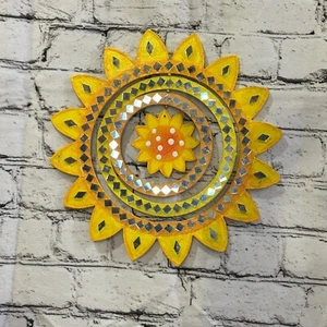 25cm gelbe Sonnenblume hängend mit Spiegel Fenster Sonnenfänger Indoor mobil - Bild 1 von 6