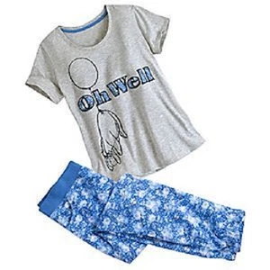 Disney Eeyore Damas 2 Piezas Pijama Conjunto Pantalones Camisa Gris Azul Nuevo 2016 XL - Imagen 1 de 3