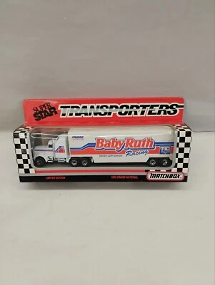 Matchbox Super Star Transporter 1993 Jeff Burton Baby Ruth Racing Foto 1 de 4