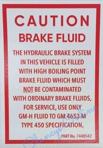 Holden Torana LC-LJ Brake Fluid decal. - Picture 1 of 1