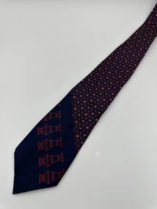 VTG Designer Ties Mens Silk Necktie 1960's Pierre Cardin Abstract Pillar Floral - Picture 1 of 3