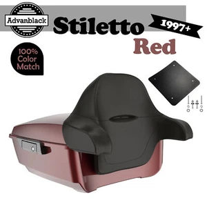 For 97+ Harley/Softail Advanblack STILETTO RED Rushmore King Tour Pak Pack Pad - Picture 1 of 13