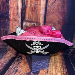 Hello Kitty Pirates Hat Pink and Black Costume Bow Hat NO TAG - Picture 1 of 12