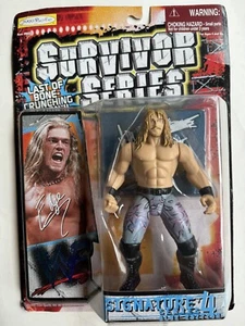 WWF WWE EDGE Wrestling figure Survivor Series Sig 4 BLUE Edition Jakks Card Bent - Picture 1 of 7