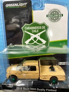 Coche de persecución Carabineros de Chile 1/64 Greenlight 2018 RAM 3500 plataforma dual - Imagen 1 de 2