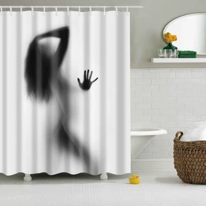 Cortina de Ducha 60x72" Poliéster Tela Impermeable Sexy Belleza Niña Sombra 3 - Imagen 1 de 7