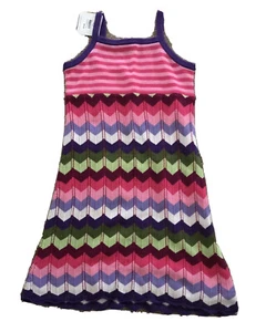 Hannah Anderson Pink & Purple Knit Dress Jumper Size 140 *Brand New* - Picture 1 of 4