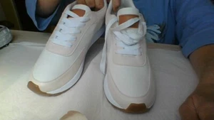 NEW MKS Fashion Sneakers Women's Size 9 Cream/Peach/Tan Lace Up - Picture 1 of 18