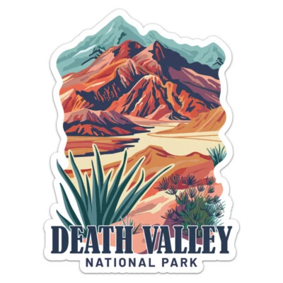 Retro Death Valley National Park Vinyl Decal Car Bumper Sticker - Image 1 of 4