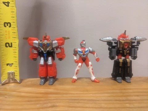 LOT of 3 Superhuman Samurai Syber Squad Mini Figures Playmates 1994 Cover