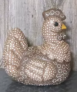 Kimple Ceramic Quilted-Look two Tone Brown Chicken 9 x8 x6 - Picture 1 of 8