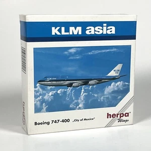 Herpa Wings 511216 KLM Asia Boeing 747-400 City of Mexico 1:500 Diecast New! - Picture 1 of 16
