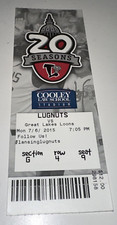 7/6/15 Lansing Lugnuts Great Lakes Loons Minor League MiLB Baseball Ticket Stub
