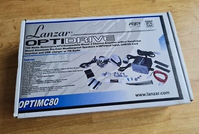 LANZAR OPTIDRIVE OPTIMC80 700 WATTS  SPEAKER SYSTEM  MOTORCYCLE ATV  QUAD BIKE - Image 1 of 4