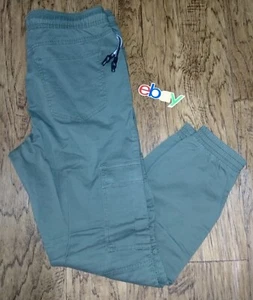 American Rag ARMY GREEN ELASTIC WAIST Moto Jogger Cargo Hose Herren Gr. M NEU! - Bild 1 von 4