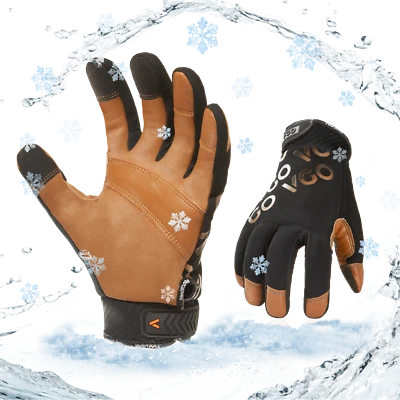 VGO... Vgo 1Pair Chainsaw Gloves 12-Layer Saw Protection Left Hand Back(Orange, GA8912)