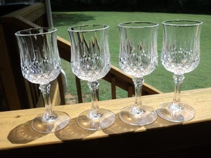 Set of 4 Cristal D'Arques Longchamp 4.5" Stemmed Glasses Brandy Cordials Liquor - Picture 1 of 3