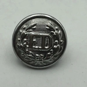 Vintage F. D. Fire Department Metal CUFF Button SUPERIOR QUALITY FREE US SHIP - Picture 1 of 9