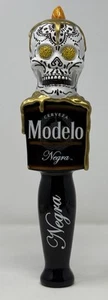 Modelo Negra Cerveza “Día de los Muertos” Calavera de Azúcar 11" Mango de Grifo de Cerveza - Nuevo - Imagen 1 de 8