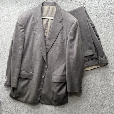 Traje Blazer Pantalones Gris Lana Texturizada Ermenegildo Zegna Worsted Saks Fifth Ave Foto 1 de 4