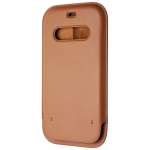 Apple Official Leather Sleeve for MagSafe for iPhone 12 Pro Max - Saddle Brown - Picture 1 of 4