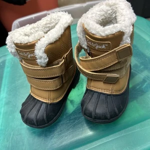 Stivali invernali Cat & Jack bambino finto shearling impermeabili chiusura a gancio marrone - Foto 1 di 3