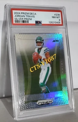 Panini Prizm Deca #238 Jordan Travis 2024 PSA casi nuevo-como nuevo 8 Foto 1 de 2