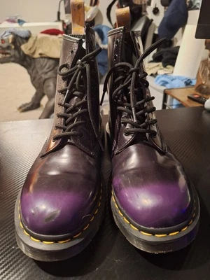 Dr. Martens 1460W Originals Women's Eight-Eye Lace-Up Boot Size US 10 Purple - Image 1 of 4