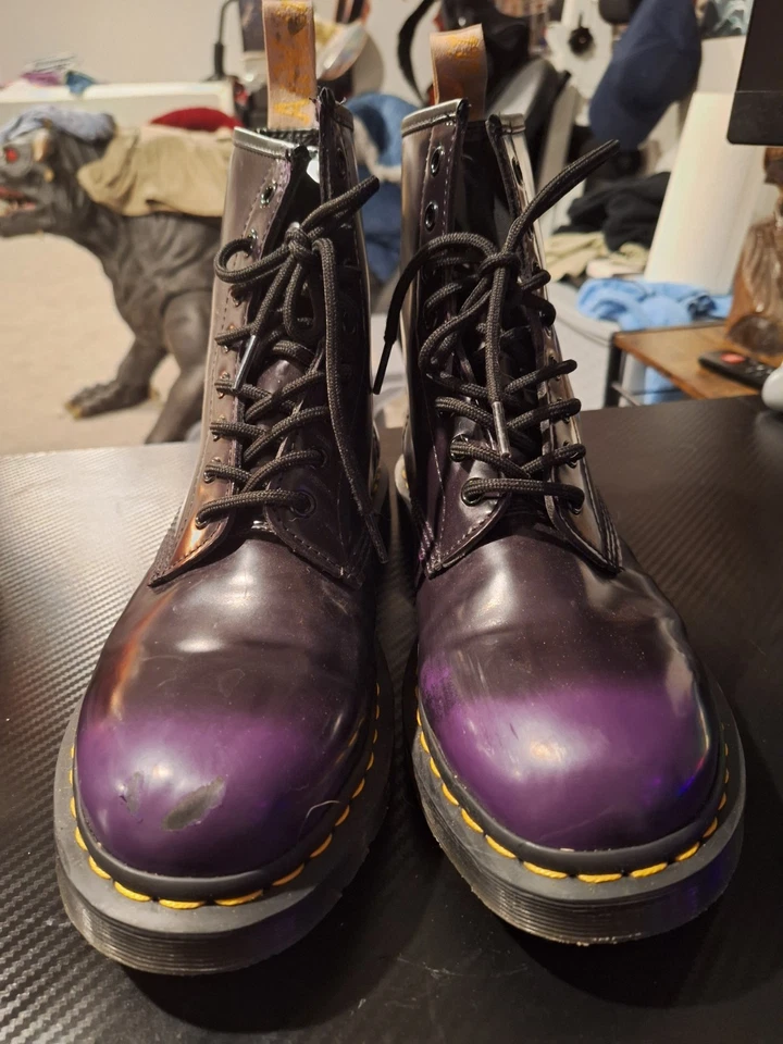Dr. Martens 1460W Originals Women's Eight-Eye Lace-Up Boot Size US 10 Purple - Image 1 of 4