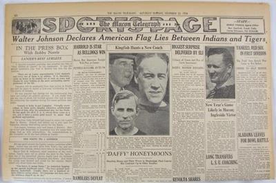 复古 1934 年 LSU 老虎队 - Coach Biff Jones 辞职报纸 — 第 1/4 张图片