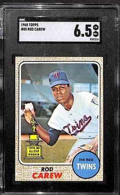 1968 Topps   #80 Rod Carew SGC 6.5 EX-MT 8181216  - Image 1 of 3