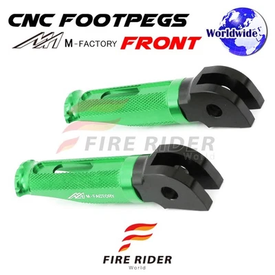Clavijas de pie CNC verdes Shinobi para Harley Davidson Sportster 883 13 14 15 16 Foto 1 de 4