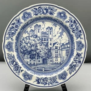 Wedgwood YALE 1931 Vanderbilt-Scientific Hall II 1906 PLATO DE GABINETE DE CENA AZUL - Imagen 1 de 13