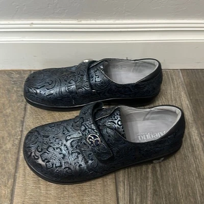 Alegria Jolene Mocasines Cuero Negro y Azul Confort Talla 42 Foto 1 de 4