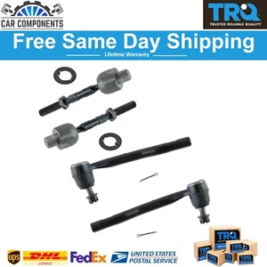 TRQ New Inner Outer Tie Rod End Driver & Passenger Set of 4 For 2009-2013 Mazda - Picture 1 of 5