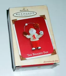 HALLMARK CHRISTMAS ORNAMENTS THE BIGGEST FAN - NEW IN BOX - Picture 1 of 2