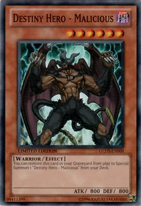 Yugioh Destiny HERO - Malicious GLD3 Common Limited Ed VLP - Picture 1 of 1