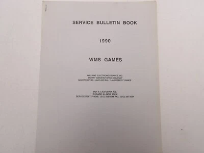 Williams: 1990 Service Bulletin Book- NOS - Image 1 of 2