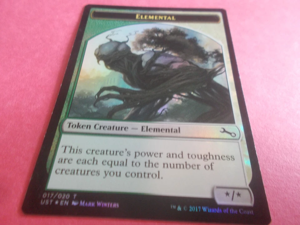 FOIL Elemental Token x1 MTG Unstable Multi-Color Common Token NM  - Image 1 of 1