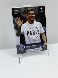 2021 Topps Now UEFA Champions League Lionel Messi #011 Arrives in Paris PSG - Bild 1 von 2