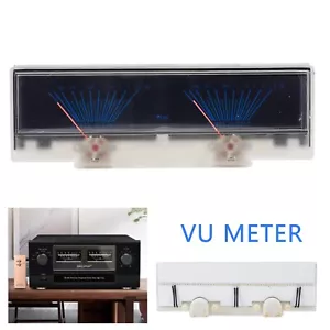 Panel amplificador de potencia analógico doble medidor VU nivel de audio dB medidor con retroiluminación - Imagen 1 de 8