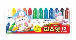 Premium Oil Pastel AMOS Pasnet Classic 12 Colors Non-toxic Silky Crayon - Picture 1 of 1