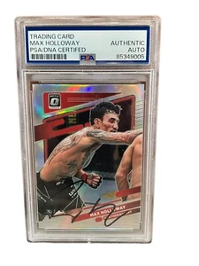 MAX HOLLOWAY SIGNED AUTOGRAPH 2022 UFC OPTIC SILVER MMA PSA DNA IP AUTO SLAB - Picture 1 of 1