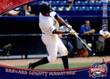 2012 Brevard County Manatees Grandstand 15 Reggie Keen Danville Virginia VA Card