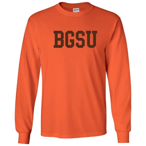 BGSU Falcons Basic Block Long Sleeve T-Shirt - Orange Cover