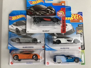 Hot wheels job lot bundle new on cards x 5 McLarens Speedtail Senna P1 F1 - Picture 1 of 7