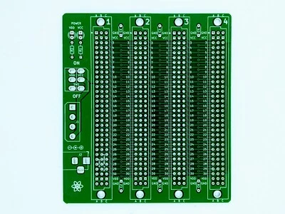 4 slot Backplane Microbus Eurocard bus PCB card 96pin 3U 16HP DIN41612 FR4 - Image 1 of 4